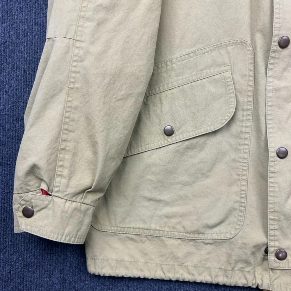 Saks 5th Avenue New York NY Real Clothes Hooded Field Chore Jacket Khaki Outdoor